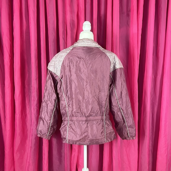 Vintage 80s 90s New York Classics pink windbreaker bomber jacket, size 14/16 - Picture 2 of 10